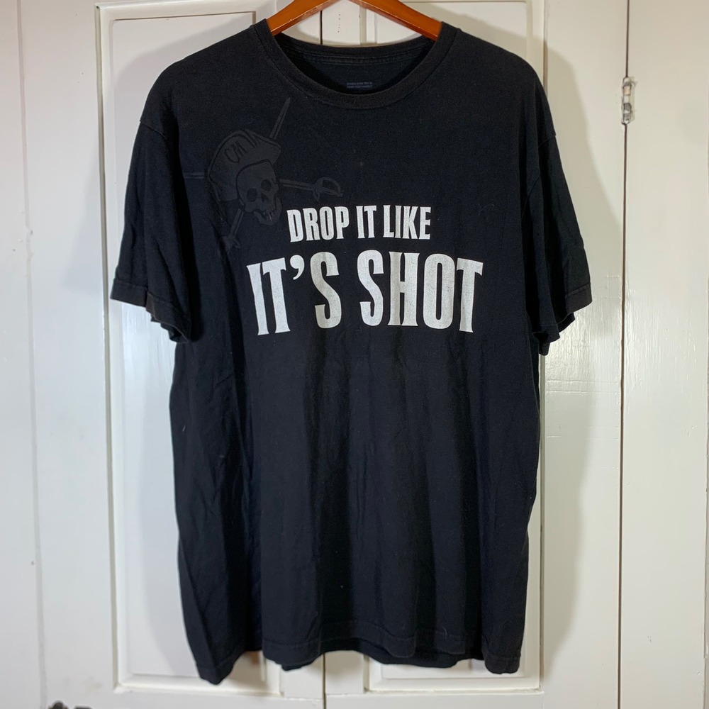 Captain Morgan Cannon Blast T-Shirt Black Drop It Like It's Shot XL Mens